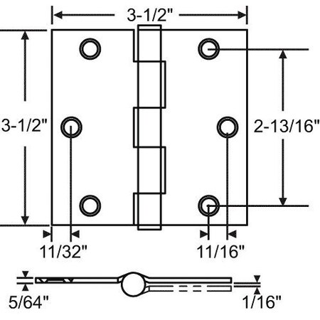 Strybuc 3.5in x 3.5in Plain Bearing 56-263SBRS